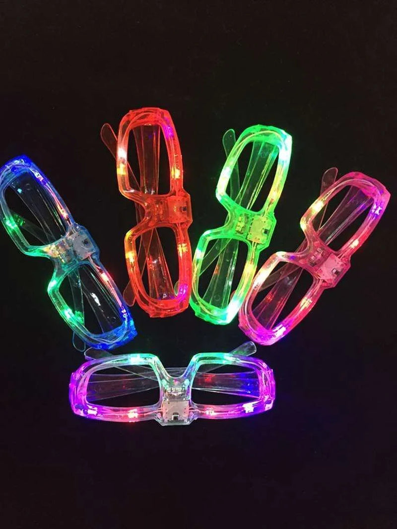 8 PCS LED Shutter Glasses Light up Shades Flashing Rave Wedding Party Supplies